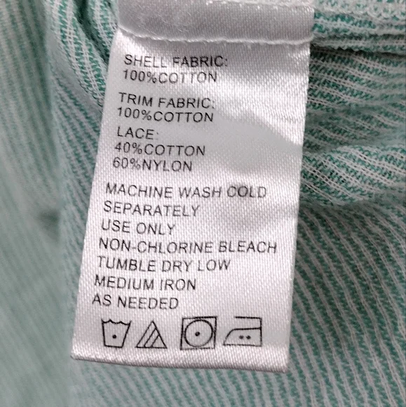 Isabella Sinclair Popover Shirt Womens M Green  Boho Retro 90s Y2K Casual Comfy - Picture 10 of 11